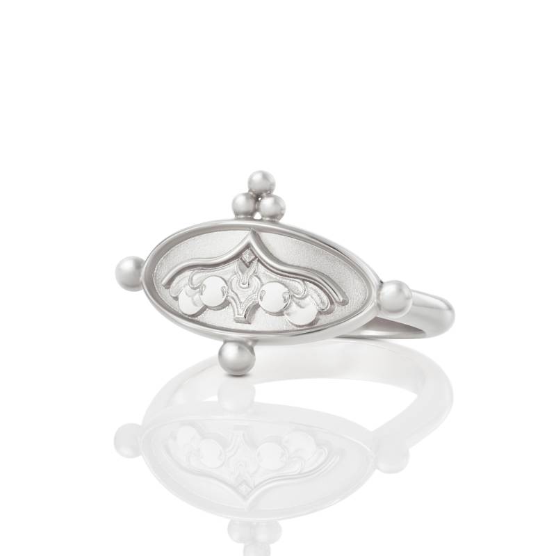 Unikat Ring Modell "Engel Unter Kielbogen" in 935Er Silber/ Rhodiniert von FEINFORMGoldschmiede