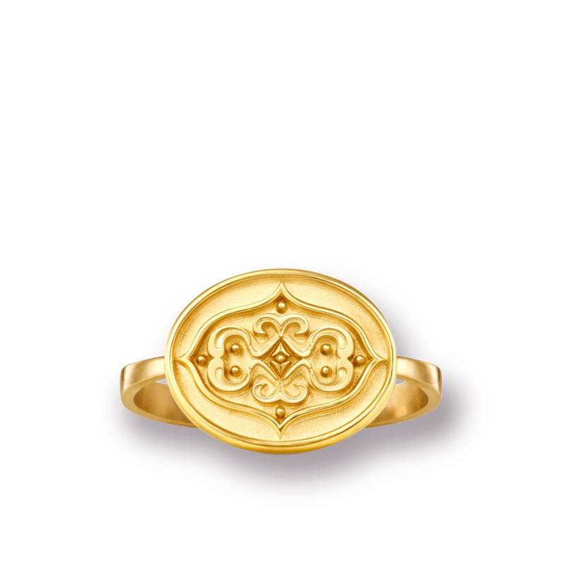 Unikat Ring Modell "Ornament Gespiegelt" in 750Er Gelbgold von FEINFORMGoldschmiede