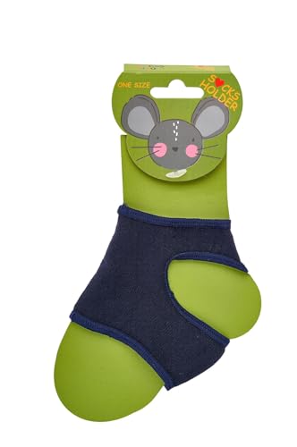 FEINSCHÖN Sockenhüter für Babys – 2er Set Baby Sockenhalter gegen Sockenverlust | Weich, elastisch & sicherer Halt für Babysocken | 6–18 Monate (6 Monate -18 Monate, 2 x Blau) von FEINSCHÖN
