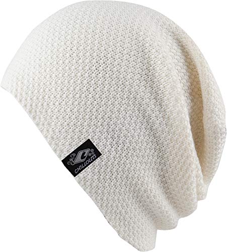 FEINZWIRN Osak - Strick Beanie für Herren und Damen - Strickmütze 100% Baumwolle (White) von FEINZWIRN