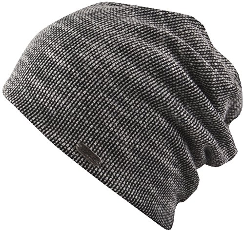 FEINZWIRN Perth - Trendige leichte Mütze für Damen und Herren - Unisex (schwarz/weiß) von FEINZWIRN