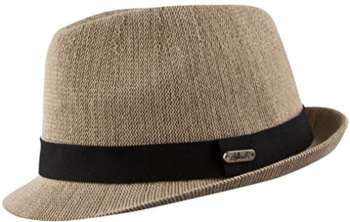 FEINZWIRN Bardolino Sommerhut - moderner Trilby Hut Knautschfähig (L/XL 58-61, Natur) von FEINZWIRN