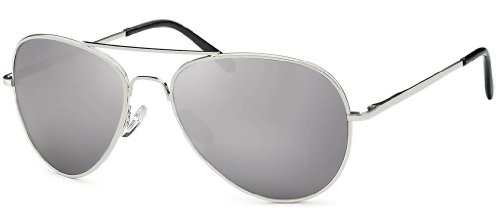 Sonnenbrille verspiegelt Pilotenbrille unisex mit Flex-Bügeln von FEINZWIRN