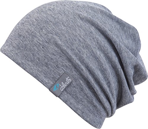 hochwertige Mütze im Beanie Style mit wunderschöner Stoffqualität (Blue-Melange) von FEINZWIRN