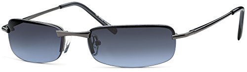 sportlich elegante Sonnenbrille Irvillac mit Flexbügeln für schmale Köpfe + Brillenbeutel - Agent Smith Sonnenbrillen (smoke Verlauf) von FEINZWIRN