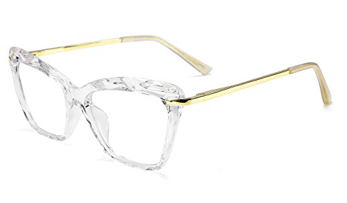 FEISEDY Cat Eye Brille Rahmen Kristall Nicht verschreibungspflichtige Brillen Frauen B2440 von FEISEDY