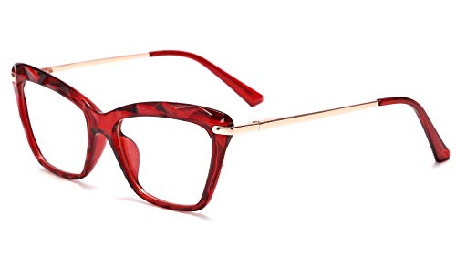 FEISEDY Cat Eye Brille Rahmen Kristall Nicht verschreibungspflichtige Brillen Frauen B2440 von FEISEDY