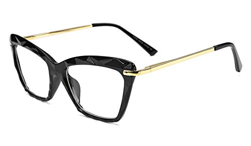 FEISEDY Cat Eye Brille Rahmen Kristall Nicht verschreibungspflichtige Brillen Frauen B2440 von FEISEDY