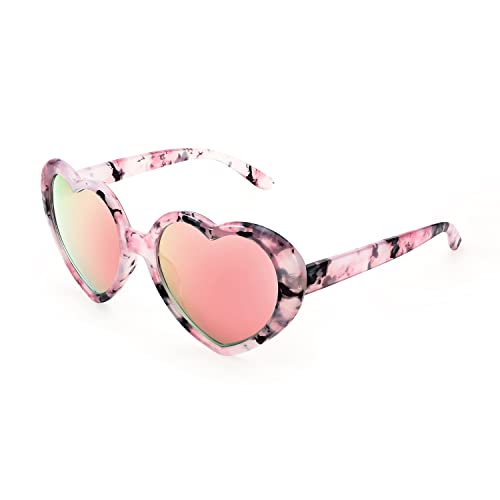 FEISEDY Herz Sonnenbrille Polarisiert Damen Herzbrille für Party Valentinstag Festival mit UV400 Schutz B2337 von FEISEDY