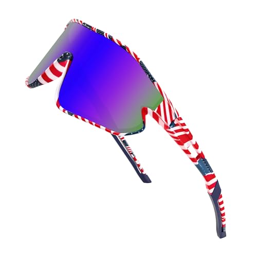FEISEDY Jugendliche Kinder Sportbrille 7-16 Jahre Fahrradbrille UV400 Schutz Baseball Sport Sonnenbrille für Jungen Mädchen B4154 von FEISEDY