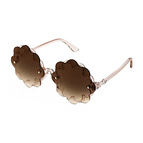 FEISEDY Kinder Brille Blumen Sonnenbrille Rahmenlose für Neugeborene, Jungen und Mädchen 1-8 Jahre UV400 Schutz B2319 von FEISEDY