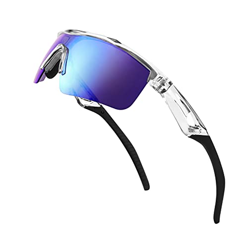 FEISEDY Kinder Jugendliche Sportbrille Polarisierte Jungen und Mädchen Alter von 7-10 Jahre Fahrradbrille mit TR90 Flexiblem Rahmen B2454 von FEISEDY