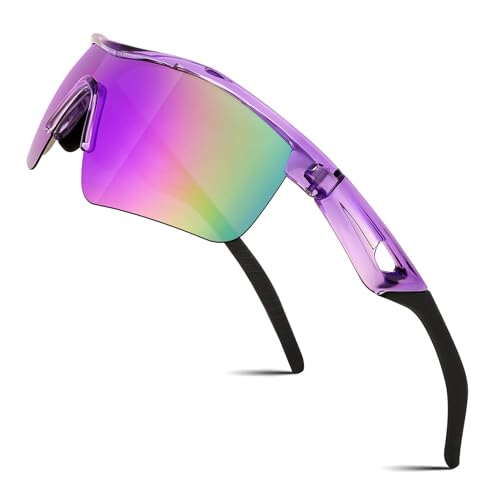 FEISEDY Kinder Jugendliche Sportbrille Polarisierte Jungen und Mädchen Alter von 7-12 Jahre Fahrradbrille mit TR90 Flexiblem Rahmen B2454 von FEISEDY