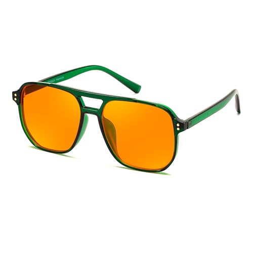 FEISEDY Retro 70er Blaulichtfilter Brille 99.99% Blaulicht-Blockierende Gaming Brillen Computerbrille für Herren Damen Amber Getönt G2835 FEISEDY Retro 70er Blaulichtfilter Brille 99.99% Blaulicht-Blockierende Gaming Brillen Computerbrille für Herren Damen Amber Getönt G2835 von FEISEDY