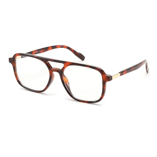 FEISEDY Retro 70er Jahre Blaulichtfilter Brille Damen Computerbrille Herren Blaulicht-Blockierende PC Gaming Brille B0265 von FEISEDY