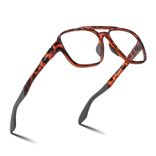 FEISEDY Retro 70er Jahre Blaulichtfilter Computerbrille Herren Damen Sport Stil Blaulicht-Blockierende Gaming Brille B0156 von FEISEDY