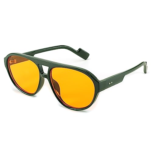 FEISEDY Retro 70er Sonnenbrille Polarisiert Herren Damen Klassisch Vintage 1970er Brillen mit UV400 Schutz B2373 von FEISEDY