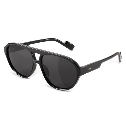 FEISEDY Retro 70er Sonnenbrille Polarisiert Herren Damen Klassisch Vintage 1970er Brillen mit UV400 Schutz B2373 von FEISEDY