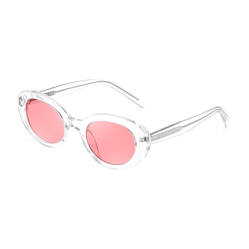 FEISEDY Retro Oval Sonnenbrille Damen 90er Jahre Stil Klein mit UV400 Schutz B4128 von FEISEDY
