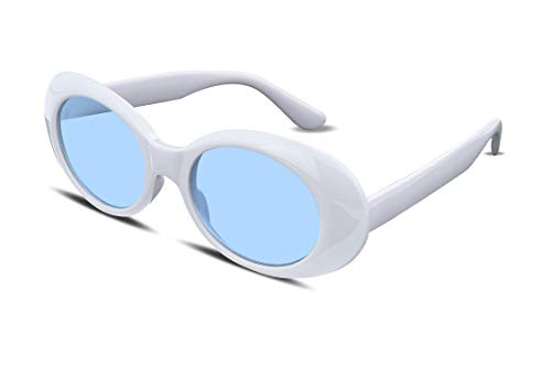 FEISEDY Retro Ovale Clout Goggles Sonnenbrillen Runde Grosse Linse Kurt Cobain sonnenbrille für Damen & Herren B2253 von FEISEDY