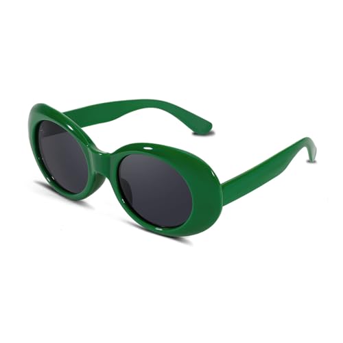 FEISEDY Retro Ovale Sonnenbrille Runde Steampunk Sonnenbrillen Damen Herren B2253 von FEISEDY