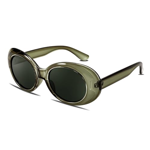 FEISEDY Retro Ovale Sonnenbrille Runde Steampunk Sonnenbrillen Damen Herren B2253 von FEISEDY