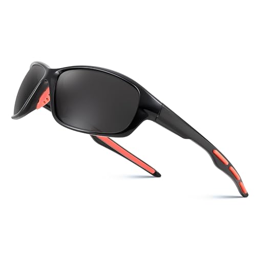 FEISEDY Sonnenbrille Herren Polarisiert Fahrradbrille Sportbrille mit Superleichtes Rahmen UV400 Schutz für Fischen Fahren Laufen und Golfen B0035 von FEISEDY
