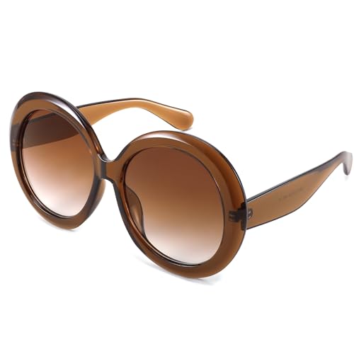 FEISEDY Übergroße Runde Sonnenbrille Damen Herren Retro Große Brille für Party Konzert Rave Festivals mit UV400 Schutz B0017 FEISEDY Übergroße Runde Sonnenbrille Damen Herren Retro Große Brille für Party Konzert Rave Festivals mit UV400 Schutz B0017 von FEISEDY