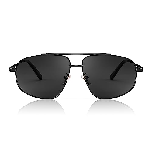 FEISEDY Vintage 70er Brille Polarisierte Herren Damen Sonnenbrille mit Metallrahmen und UV400 Schutz B2364 von FEISEDY