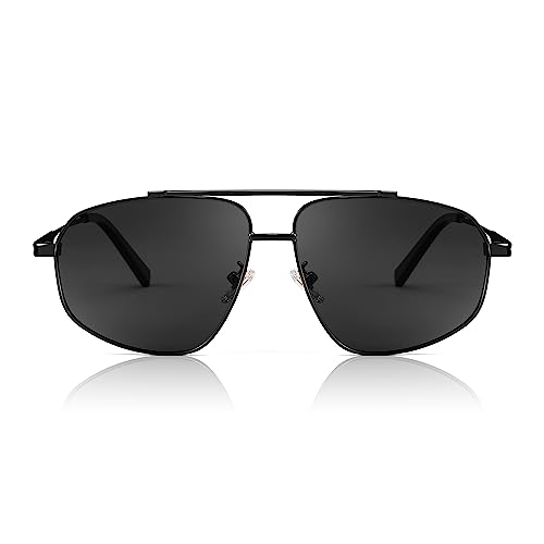 FEISEDY Vintage 70er Brille Polarisierte Herren Damen Sonnenbrille mit Metallrahmen und UV400 Schutz B2364 von FEISEDY