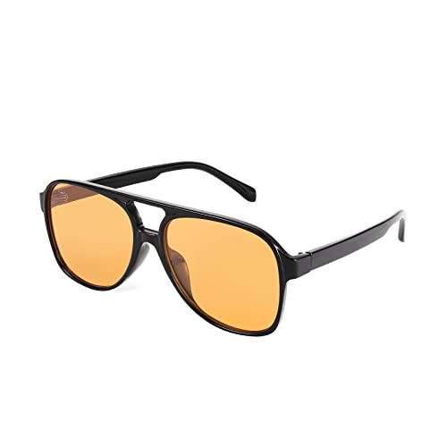 FEISEDY Vintage 70er Pilotenbrille Sonnenbrille Herren Damen Klassische Leichtgewicht Rahmen Unisex UV400 Fliegerbrille B2751 von FEISEDY