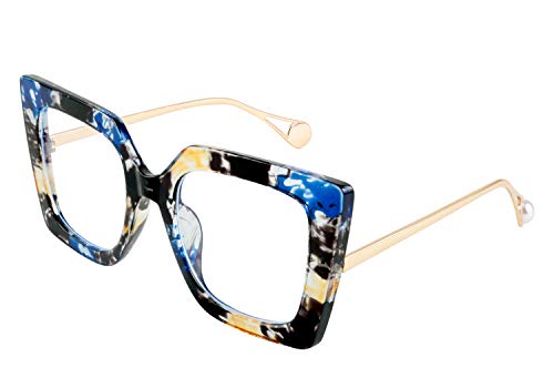 FEISEDY Vintage Blaulichtfilter Brille Damen Groß Ohne Stärke Computerbrille Blue Light Blocking Glasses PC Gaming Brillen mit Metall Perle Inlay Tempel B2639 FEISEDY Vintage Blaulichtfilter Brille Damen Groß Ohne Stärke Computerbrille Blue Light Blocking Glasses PC Gaming Brillen mit Metall Perle Inlay Tempel B2639 von FEISEDY