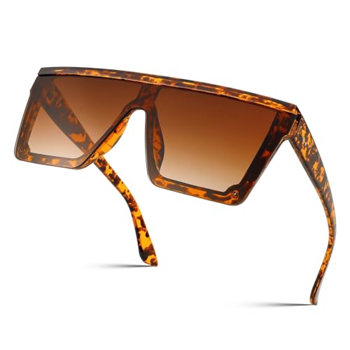 FEISEDY Vintage Flat Top Sonnenbrille Herren Damen Groß Verspiegelt UV400 Schutz Randlose xxl Sonnenbrille Eckig B2470 FEISEDY Vintage Flat Top Sonnenbrille Herren Damen Groß Verspiegelt UV400 Schutz Randlose xxl Sonnenbrille Eckig B2470 von FEISEDY