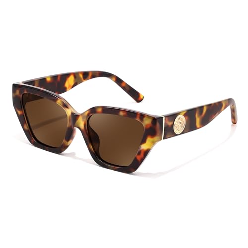 FEISEDY Vintage Katzenauge Sonnenbrille Damen Designer Retro Cat Eye Brille mit UV400 Schutz B0299 von FEISEDY