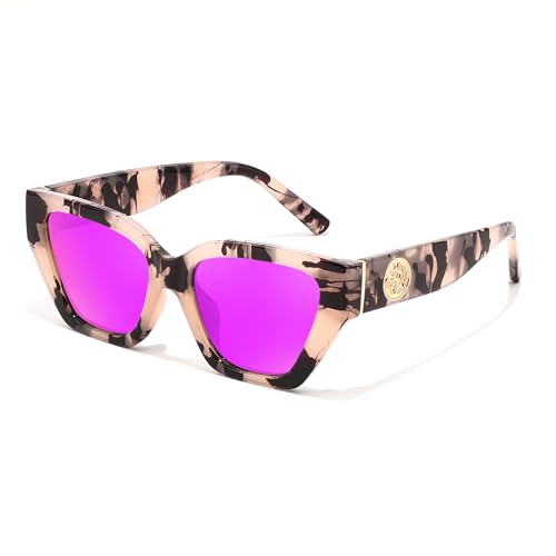 FEISEDY Vintage Katzenauge Sonnenbrille Damen Designer Retro Cat Eye Brille mit UV400 Schutz B0299 von FEISEDY