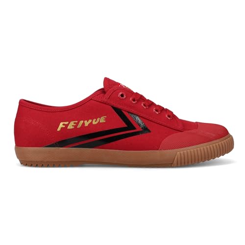 FEIYUE Fe Lo 1920 Low Top Canvas Performance Schuh mit Gummisohle Everyday Fashion Sneaker, Haute Red/Blk/Gldmet, 11 Women/9 Men von FEIYUE