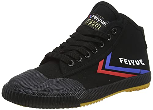 Feiyue Unisex FE Mid 1920 Herren Kampfsportschuhe, Schwarz Blau Rot, 43 EU von FEIYUE