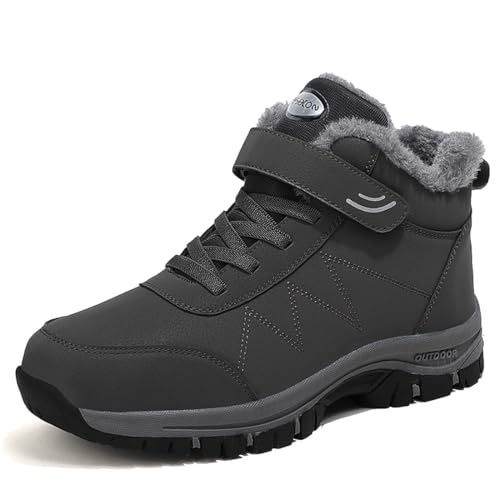 FELDLUFT Gefütterte Zero-Drop-Winterstiefel – Ergonomische Komfortschuhe mit Thermo-Futter (–20 °C), Rutschfeste Profilsohle – Für Winterwanderung & Alltag, Damen & Herren mit Fußbeschwerden von FELDLUFT