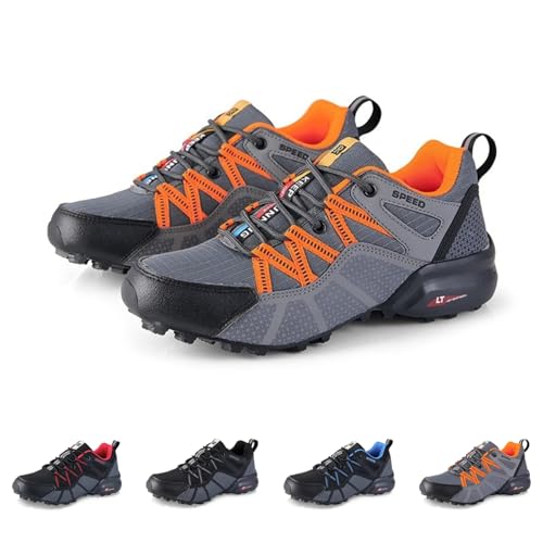 FELDLUFT Herren Leichtes Traillaufschuhe Orthopädische schmerzlindernde Komfort Wanderschuhe mit extra Dämpfung, breiter Zehenbox & Rutschfester Sohle – wasserfest & ergonomisch für Wandern von FELDLUFT
