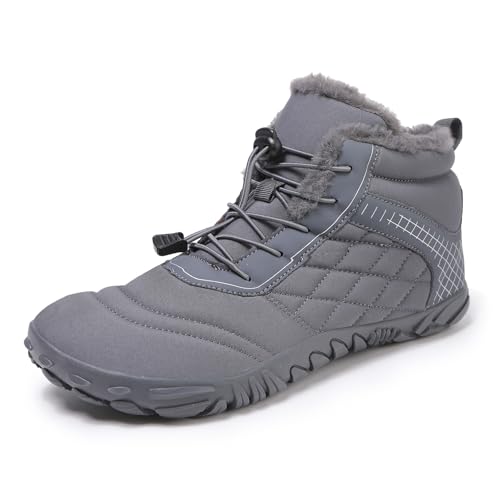 FELDLUFT Polar 3.0 - Winter Barfussschuhe Warm Gefüttert Winterschuhe für Damen Herren Barfußschuhe Traillaufschuhe mit rutschfest Sohle & Breiter Zehenbox von FELDLUFT