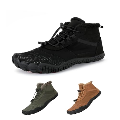 FELDLUFT Thermo Premium Winter Barfussschuhe für Herren und Damen, Wasserfeste Warm Gefüttert Winterschuhe, Barfußschuhe Traillaufschuhe mit rutschfest Sohle & Breiter Zehenbox von FELDLUFT
