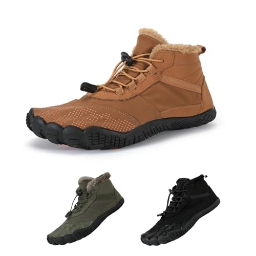 FELDLUFT Thermo Premium Winter Barfussschuhe für Herren und Damen, Wasserfeste Warm Gefüttert Winterschuhe, Barfußschuhe Traillaufschuhe mit rutschfest Sohle & Breiter Zehenbox von FELDLUFT