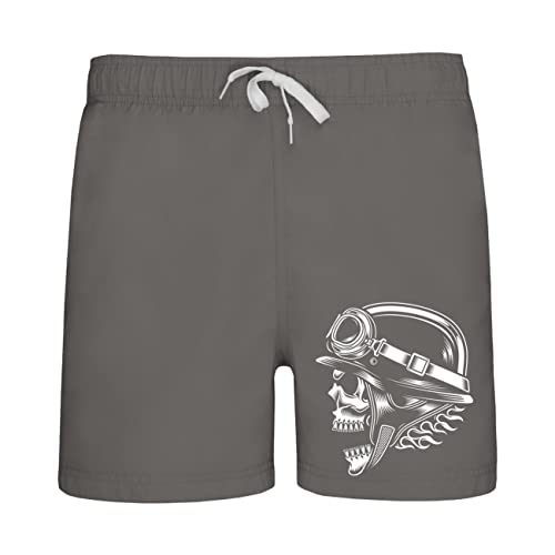 FELDWEGHEIZER Herren Badehose Short Biker Skull Größe M - 3XL von FELDWEGHEIZER