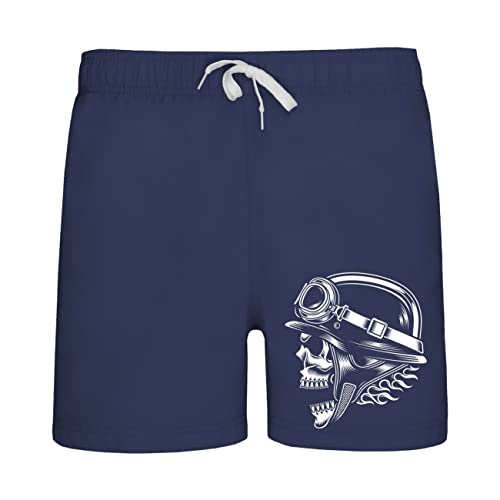 FELDWEGHEIZER Herren Badehose Swim Shorts Biker Skull Motorrad MC Club Streetfighter Chopper von FELDWEGHEIZER