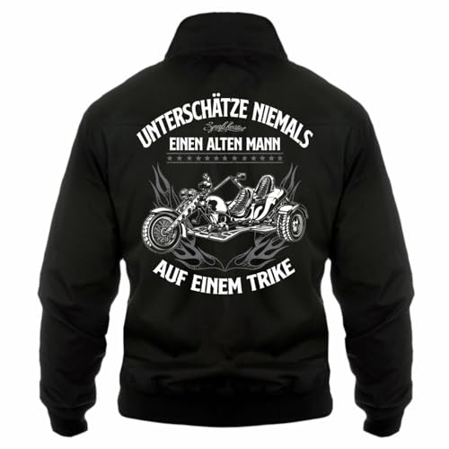 FELDWEGHEIZER Herren Harrington Jacke Triker Unterschätze niemals einen alten Mann auf Trike FELDWEGHEIZER Herren Harrington Jacke Triker Unterschätze niemals einen alten Mann auf Trike von FELDWEGHEIZER