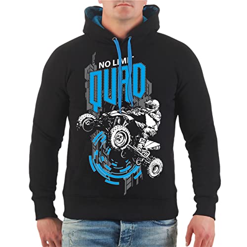 FELDWEGHEIZER Herren Jungs Kapuzenpullover Quad Keine Grenzen Größe S - 5XL von FELDWEGHEIZER