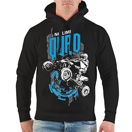 FELDWEGHEIZER Herren Jungs Kapuzenpullover Quad Keine Grenzen Größe S - 5XL von FELDWEGHEIZER