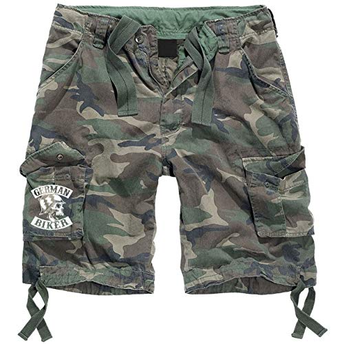 FELDWEGHEIZER Herren Kurze Armee Hose German Biker MC Club Motorrad Support Größe S bis 7XL von FELDWEGHEIZER