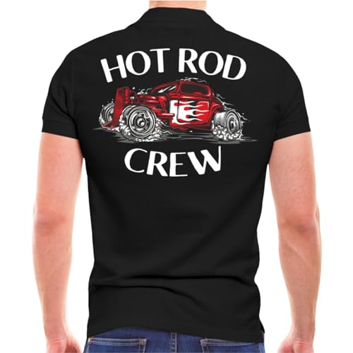 FELDWEGHEIZER Herren Poloshirt Polohemd Hot Rod Crew Lucky rockn roll Oldschool Rockabilly von FELDWEGHEIZER