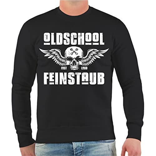 FELDWEGHEIZER Herren Pullover Sweatshirt Biker Motorrad Oldschool Feinstaub (mit Rückendruck) Größe M - 4XL von FELDWEGHEIZER